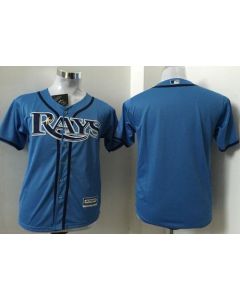 Rays Blank Light Blue Cool Base Stitched Youth MLB Jersey