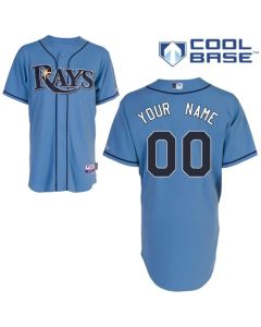 Rays Customized Authentic Light Blue Cool Base MLB Jersey