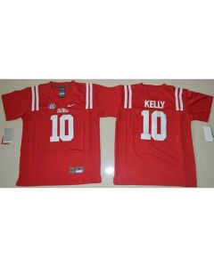 Rebels #10 Chad Kelly Red Stitched Youth NCAA Jersey