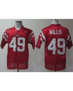 Rebels #49 Patrick Willis Red Stitched NCAA Jersey