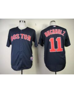 Red Sox #11 Clay Buchholz Dark Blue Cool Base Stitched MLB Jersey