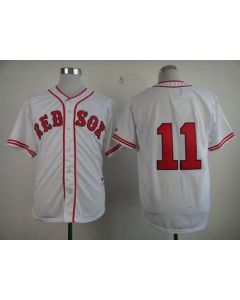 Red Sox #11 Clay Buchholz White 1936 Turn Back The Clock Stitched MLB Jersey