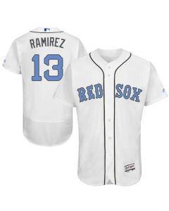 Red Sox #13 Hanley Ramirez White Flexbase Authentic Collection 2016 Father's Day Stitched MLB Jersey
