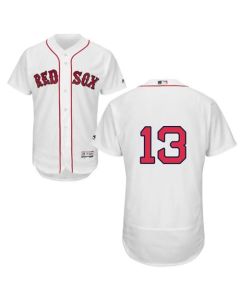 Red Sox #13 Hanley Ramirez White Flexbase Authentic Collection Stitched MLB Jersey