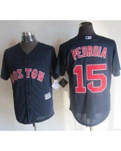 Red Sox #15 Dustin Pedroia Navy Blue New Cool Base Stitched MLB Jersey