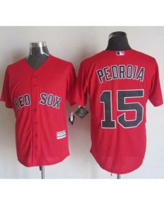 Red Sox #15 Dustin Pedroia Red New Cool Base Stitched MLB Jersey