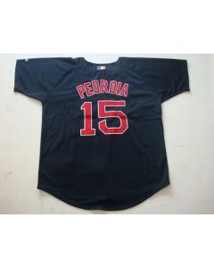 Red Sox #15 Dustin Pedroia Stitched Dark Blue MLB Jersey