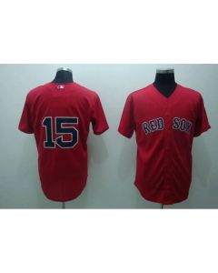 Red Sox #15 Dustin Pedroia Stitched Red MLB Jersey
