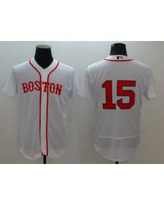Red Sox #15 Dustin Pedroia White Flexbase Authentic Collection Alternate Home Stitched MLB Jersey