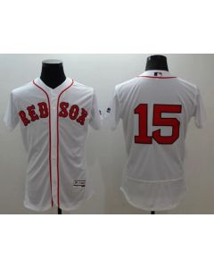Red Sox #15 Dustin Pedroia White Flexbase Authentic Collection Stitched MLB Jersey
