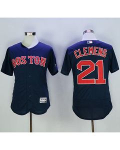 Red Sox #21 Roger Clemens Navy Blue Flexbase Authentic Collection Stitched MLB Jersey
