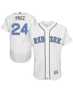Red Sox #24 David Price White Flexbase Authentic Collection 2016 Father's Day Stitched MLB Jersey