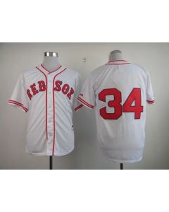 Red Sox #34 David Ortiz White 1936 Turn Back The Clock Stitched MLB Jersey