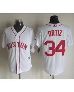 Red sox #34 David Ortiz White Alternate Home New Cool Base Stitched MLB Jersey