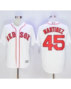 Red Sox #45 Pedro Martinez White Alternate Home New Cool Base Stitched MLB Jersey