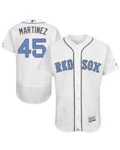 Red Sox #45 Pedro Martinez White Flexbase Authentic Collection 2016 Father's Day Stitched MLB Jersey