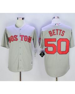 Red Sox #50 Mookie Betts Grey New Cool Base Stitched MLB Jersey