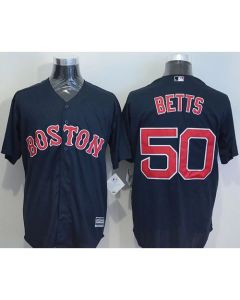 Red Sox #50 Mookie Betts Navy Blue New Cool Base Stitched MLB Jersey