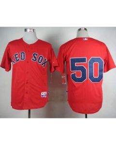 Red Sox #50 Mookie Betts Red Cool Base Stitched MLB Jersey