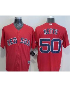 Red Sox #50 Mookie Betts Red New Cool Base Stitched MLB Jersey