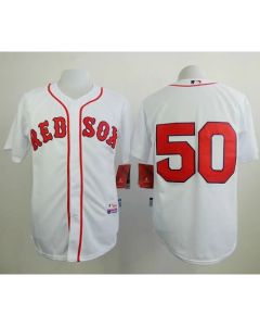 Red Sox #50 Mookie Betts White Cool Base Stitched MLB Jersey