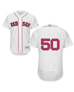 Red Sox #50 Mookie Betts White Flexbase Authentic Collection Stitched MLB Jersey