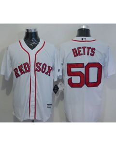 Red Sox #50 Mookie Betts White New Cool Base Stitched MLB Jersey