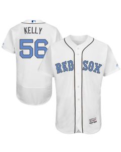 Red Sox #56 Joe Kelly White Flexbase Authentic Collection 2016 Father's Day Stitched MLB Jersey