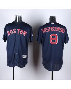 Red Sox #8 Carl Yastrzemski Navy Blue Flexbase Authentic Collection Stitched MLB Jersey