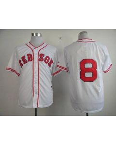 Red Sox #8 Carl Yastrzemski White 1936 Turn Back The Clock Stitched MLB Jersey