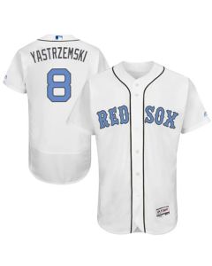 Red Sox #8 Carl Yastrzemski White Flexbase Authentic Collection 2016 Father's Day Stitched MLB Jersey