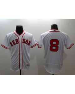 Red Sox #8 Carl Yastrzemski White Flexbase Authentic Collection Cooperstown Stitched MLB Jersey