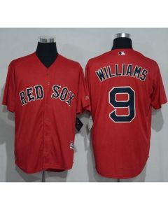Red Sox #9 Ted Williams Red New Cool Base Stitched MLB Jersey