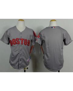 Red Sox Blank Grey Cool Base Stitched Youth MLB Jersey