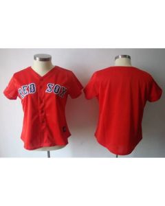 Red Sox Blank Red Women's Fashion Stitched MLB Jersey