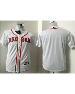 Red Sox Blank White Cool Base Stitched Youth MLB Jersey
