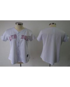 Red Sox Blank White Women's Fashion Stitched MLB Jersey