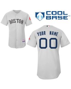 Red Sox Personalized Authentic Grey MLB Jersey