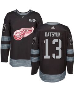 Red Wings #13 Pavel Datsyuk Black 1917-2017 100th Anniversary Stitched NHL Jersey