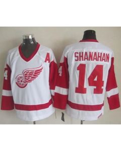 Red Wings #14 Brendan Shanahan White CCM Throwback Stitched NHL Jersey