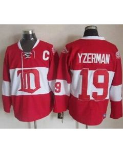 Red Wings #19 Steve Yzerman Red Winter Classic CCM Throwback Stitched NHL Jersey