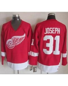 Red Wings #31 Curtis Joseph Red CCM Throwback Stitched NHL Jersey