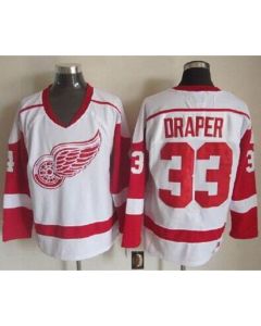 Red Wings #33 Kris Draper White CCM Throwback Stitched NHL Jersey