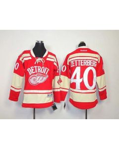 Red Wings #40 Henrik Zetterberg Red 2014 Winter Classic Stitched Youth NHL Jersey