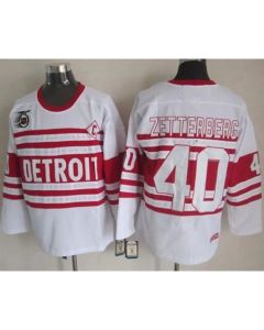Red Wings #40 Henrik Zetterberg White 75TH CCM Stitched NHL Jersey