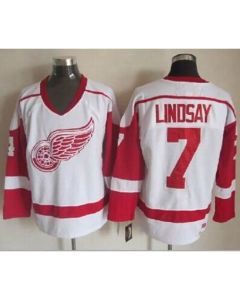 Red Wings #7 Ted Lindsay White CCM Throwback Stitched NHL Jersey
