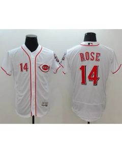 Reds #14 Pete Rose White Flexbase Authentic Collection Stitched MLB Jersey