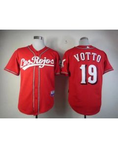 Reds #19 Joey Votto Red Alternate Los Rojos Cool Base Stitched MLB Jersey