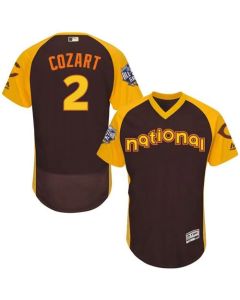 Reds #2 Zack Cozart Brown Flexbase Authentic Collection 2016 All-Star National League Stitched MLB Jersey