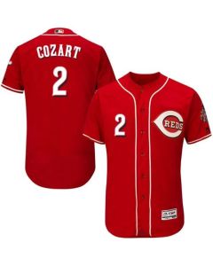 Reds #2 Zack Cozart Red Flexbase Authentic Collection Stitched MLB Jersey